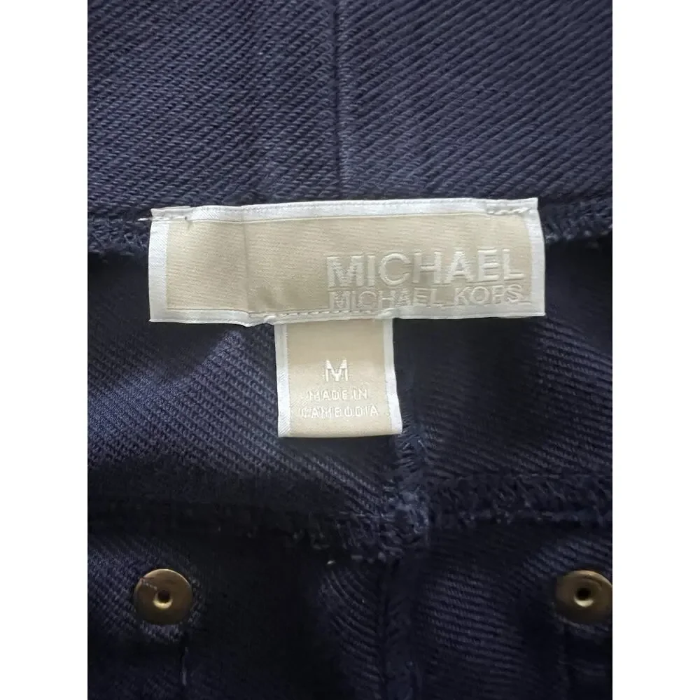 Michael Kors Navy Blue Stretch Skinny Pants Women’s NWOT Pull On size M